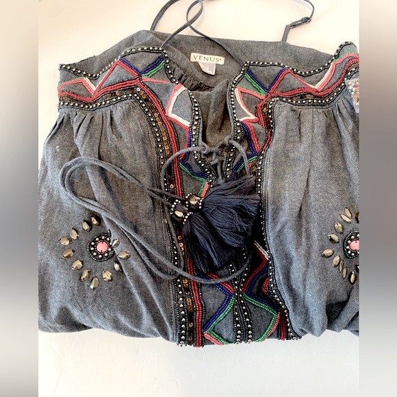 NWT Venus Embroidered and Beaded Maxi Dress - Picture 7 of 13